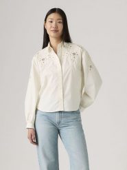 Levi's Koszula w kolorze kremowym rozmiar: S. Brązowe koszule damskie Levi's, s, bez wzorów, z bawełny, bez kołnierzyka, bez ramiączek. Za 131.43 zł.