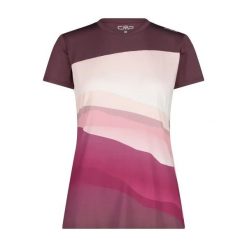 Damska koszulka z gradientem CMP. Brązowe t-shirty damskie CMP, xs, bez wzorów, ze skóry, bez kołnierzyka. Za 167.50 zł.