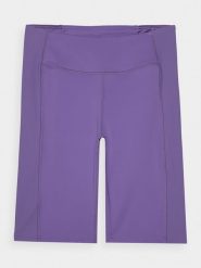 4F Legginsy kolarki trekkingowe damskie - fioletowe XL. Fioletowe legginsy damskie 4f, s, bez wzorów, z dzianiny. W wyprzedaży za 59.99 zł.