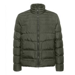 Kurtka GEOX 166123 Zielony. Zielone kurtki męskie Geox, bez wzorów, z puchu, bez kaptura. Za 507.99 zł.