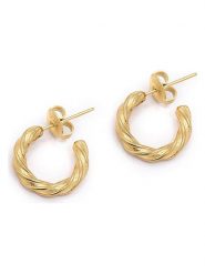 MOODE Kolczyki-półkreole "Marguerite" rozmiar: onesize. Żółte kolczyki damskie MOODE, ze stali. Za 39.99 zł.