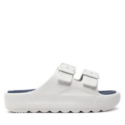 Klapki Gap. Białe klapki damskie GAP, bez wzorów, bez obcasa. Za 219.99 zł.