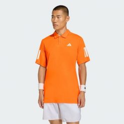 Koszulka Club Tennis 3-Stripes Polo. Brązowe koszulki polo męskie Adidas, bez wzorów, z materiału, bez ramiączek. Za 199.00 zł.