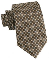 Męski Krawat - Jasny Brąz, Drobny Wzór - Alties. Krawaty i muchy męskie Alties, bez wzorów, z tkaniny, eleganckie. Za 55.00 zł.