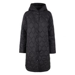 Kurtka Damska Phase Padded Jacket. Czarne kurtki damskie Trespass, xs, bez wzorów, z materiału, z kapturem. Za 303.99 zł.