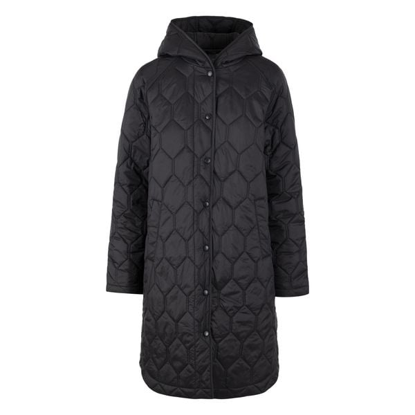 Kurtka Damska Phase Padded Jacket. Czarne kurtki damskie Trespass, xs, bez wzorów, z materiału, z kapturem. Za 303.99 zł.