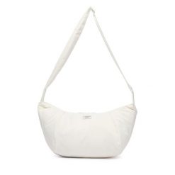 Torebka Guess Jeans. Białe listonoszki damskie Guess Jeans, z aplikacjami, z jeansu, bez dodatków. Za 279.99 zł.