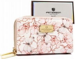 Portfel damski Peterson PTN 007-F8 różowy. Czerwone portfele damskie Peterson, bez wzorów, ze skóry ekologicznej. Za 68.99 zł.