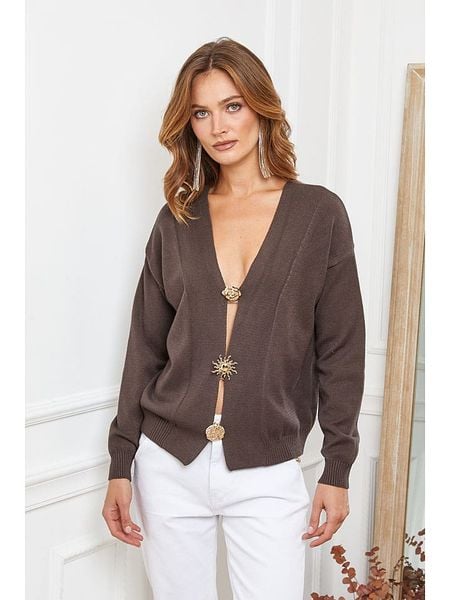 Joséfine Kardigan "Alabess" w kolorze brązowym rozmiar: L. Brązowe kardigany damskie Joséfine, l, bez wzorów. Za 170.07 zł.