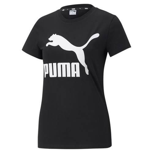 Koszulka sportowa damska Puma Classics Logo. Czarne bluzki sportowe damskie Puma, s, bez wzorów, bez ramiączek. Za 76.60 zł.