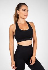Yava Bezszwowe Biustonosz sportowy - Czarny. Czarne biustonosze sportowe damskie GORILLA WEAR, bez wzorów, z nylonu. Za 193.00 zł.