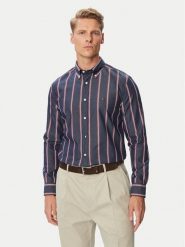 Tommy Hilfiger Koszula Poplin MW0MW44588 Granatowy Regular Fit. Niebieskie koszule męskie Tommy Hilfiger, m, bez wzorów, z bawełny, bez kołnierzyka, bez ramiączek. Za 409.99 zł.