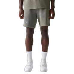 Krótkie Los Angeles Lakers Washed. Szare szorty męskie New Era, bez wzorów, z bawełny. Za 132.50 zł.
