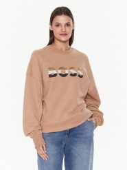 Boss Bluza Ecomy 50485251 Brązowy Oversize. Brązowe bluzy bez kaptura damskie Boss, xl, z bawełny. Za 379.99 zł.