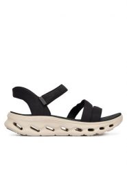 Skechers Sandały Go Walk Glide-Step 2.0 Sandal 141269/BKW Czarny. Czarne sandały damskie Skechers, bez wzorów, z materiału, bez obcasa, na płaskiej podeszwie. Za 379.99 zł.