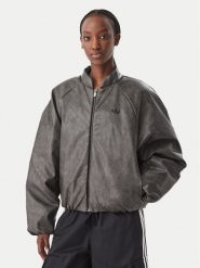 Adidas Kurtka z imitacji skóry Sst Cropped KT4240 Szary ciemny Regular Fit. Szare kurtki damskie Adidas, xs, bez wzorów, ze skóry, bez kaptura. Za 799.99 zł.