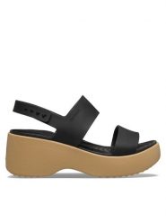 Crocs Sandały Brooklyn Sky Sandal 212250 Czarny. Czarne sandały damskie Crocs, bez wzorów, z tworzywa sztucznego, bez obcasa, na koturnie. Za 249.99 zł.