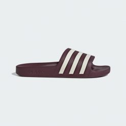 Klapki adilette Aqua. Białe klapki i japonki męskie Adidas, z materiału. Za 99.95 zł.