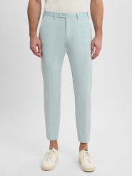 Finshley & Harding London Spodnie Mężczyźni Slim Fit Sztuczne włókno zielony, 56. Zielone spodnie materiałowe męskie Finshley & Harding London, z włókna. Za 349.95 zł.