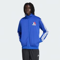 Bluza dresowa Mistrzostwa Świata FIFA 2026 Francja. Niebieskie bluzy bez kaptura męskie Adidas, s, z dresówki. Za 259.00 zł.