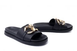 RIEKER Revolution W1452-00 black, klapki damskie. Czarne klapki damskie Rieker, bez wzorów, bez obcasa. Za 239.93 zł.