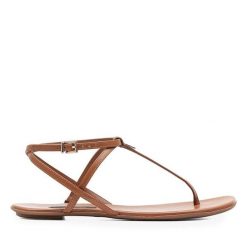 Sandały GINO ROSSI. Brązowe sandały damskie Gino Rossi, bez wzorów, bez obcasa, na płaskiej podeszwie. Za 249.99 zł.