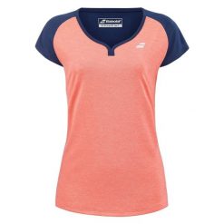 Koszulka damska Babolat Play Cap Sleeve Top fluo strike/estate blue XS. Brązowe bluzki damskie BABOLAT, xs, bez wzorów, sportowe, bez kołnierzyka, bez ramiączek. Za 120.00 zł.