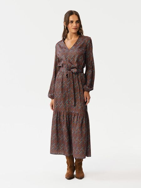 Stylove Sukienka ze wzorem rozmiar: S. Sukienki damskie Stylove, na co dzień, s, bez wzorów, z tkaniny, bez kołnierzyka, bez ramiączek, maxi, proste. Za 196.70 zł.