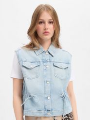 Marc O'Polo Denim kamizelka dżinsowa Kobiety Bawełna (100%) niebieski, L. Niebieskie kamizelki damskie Marc O'Polo Denim, l, z bawełny. Za 379.95 zł.