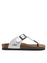 CMP Japonki Eco Mymosa Wmn Flip Flop 3Q91036 Biały. Białe klapki damskie CMP, bez wzorów, ze skóry, bez obcasa. Za 189.99 zł.