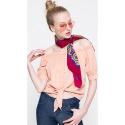 Noisy May - Bluzka. Czerwone bluzki damskie Noisy may, l, bez wzorów, z lyocellu, casualowe, bez kołnierzyka, bez ramiączek. W wyprzedaży za 27.90 zł.