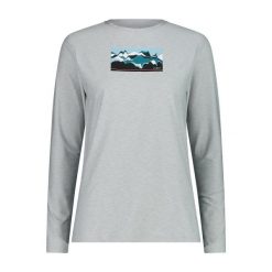 Koszulka damska turystyczna CMP 33N2226. Szare bluzki sportowe damskie CMP, l, bez kołnierzyka, bez ramiączek. W wyprzedaży za 172.55 zł.