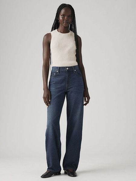 Levi's Dżinsy - Baggy fit - w kolorze granatowym rozmiar: W27/L34. Niebieskie jeansy damskie Levi's, z podwyższonym stanem. Za 194.95 zł.