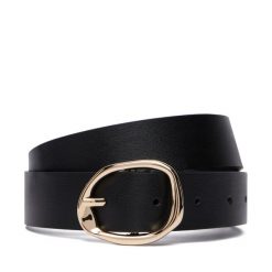 Pasek Tommy Hilfiger. Czarne paski damskie Tommy Hilfiger, bez wzorów. Za 269.99 zł.