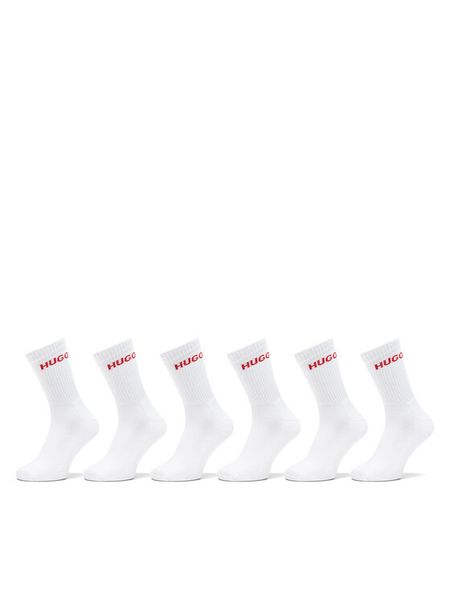 HUGO Skarpety długie 50510187 Biały. Białe skarpetki męskie Hugo, bez wzorów, z bawełny. Za 149.99 zł.