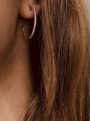 Les Petites Précieuses Pozłacane kolczyki-kreole z cyrkoniami rozmiar: onesize. Żółte kolczyki damskie Les Petites Précieuses, z cyrkonią, pozłacane. Za 195.99 zł.