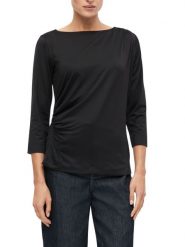 S.Oliver BLACK LABEL Koszulka Kobiety czarny, 44. Czarne t-shirty damskie s.Oliver Black Label, s, bez wzorów, bez kołnierzyka. Za 229.95 zł.