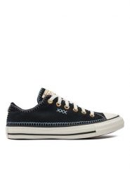 Converse Trampki Chuck Taylor All Star Crafted Stitching Ox A07546C Czarny. Czarne trampki i tenisówki damskie Converse, bez wzorów, z materiału. Za 219.99 zł.