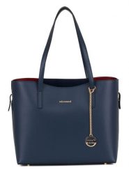 Mia Tomazzi Skórzana torebka w kolorze granatowym - 35 x 30 x 15 cm rozmiar: onesize. Niebieskie torebki klasyczne damskie Mia Tomazzi, bez wzorów, z materiału, bez dodatków. Za 413.99 zł.