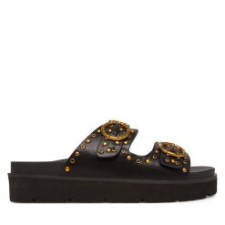Szpilki Gino Rossi. Czarne szpilki Gino Rossi, bez wzorów, bez obcasa. Za 329.99 zł.
