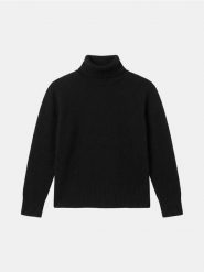 Sweter z golfem - czarny. Czarne golfy damskie Sinsay, l, bez wzorów, bez ramiączek. Za 39.99 zł.
