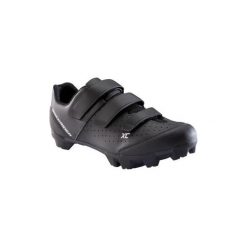 Buty na rower MTB XC 100. Czarne buty trekkingowe męskie ROCKRIDER, z nylonu, bez zapięcia, rowerowe. Za 199.99 zł.
