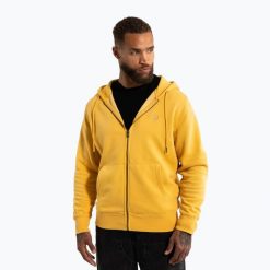 Bluza męska Pitbull Lancaster 2 Hooded Zip Sweatshirt. Żółte bluzy z kapturem męskie PITBULL, l, z bawełny. Za 189.99 zł.