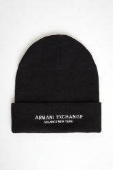 Czapka męska z logo ARMANI EXCHANGE. Czapki męskie Armani Exchange, bez wzorów. W wyprzedaży za 155.35 zł.
