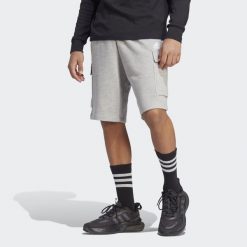 Spodenki krótkie męskie addidas Essentials. Szare szorty męskie Adidas, m, na fitness i siłownię. Za 139.00 zł.