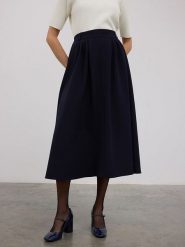 BGN Spódnica w kolorze granatowym rozmiar: 38. Niebieskie spódniczki damskie BGN, bez wzorów, z podwyższonym stanem, maxi. Za 100.99 zł.