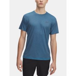 T-Shirt Męski Under Armour Koszulka Męska Sportowa. Niebieskie t-shirty męskie Under Armour, m, bez wzorów, bez kołnierzyka. W wyprzedaży za 197.56 zł.