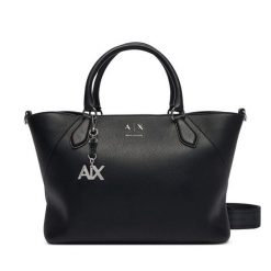 Torebka Armani Exchange. Czarne torebki klasyczne damskie Armani Exchange, bez wzorów, bez dodatków. Za 729.99 zł.