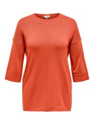 ONLY Carmakoma Sweter w kolorze pomarańczowym rozmiar: 46/48. Pomarańczowe swetry klasyczne damskie Only Carmakoma, bez kołnierzyka. Za 52.67 zł.