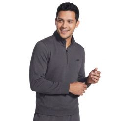 Bluza dresowa sportowa męska Weekend Easy ¼ Zip. Czarne bluzy sportowe męskie Skechers, bez wzorów, z dresówki, sportowe, bez kołnierzyka, bez ramiączek. Za 259.99 zł.